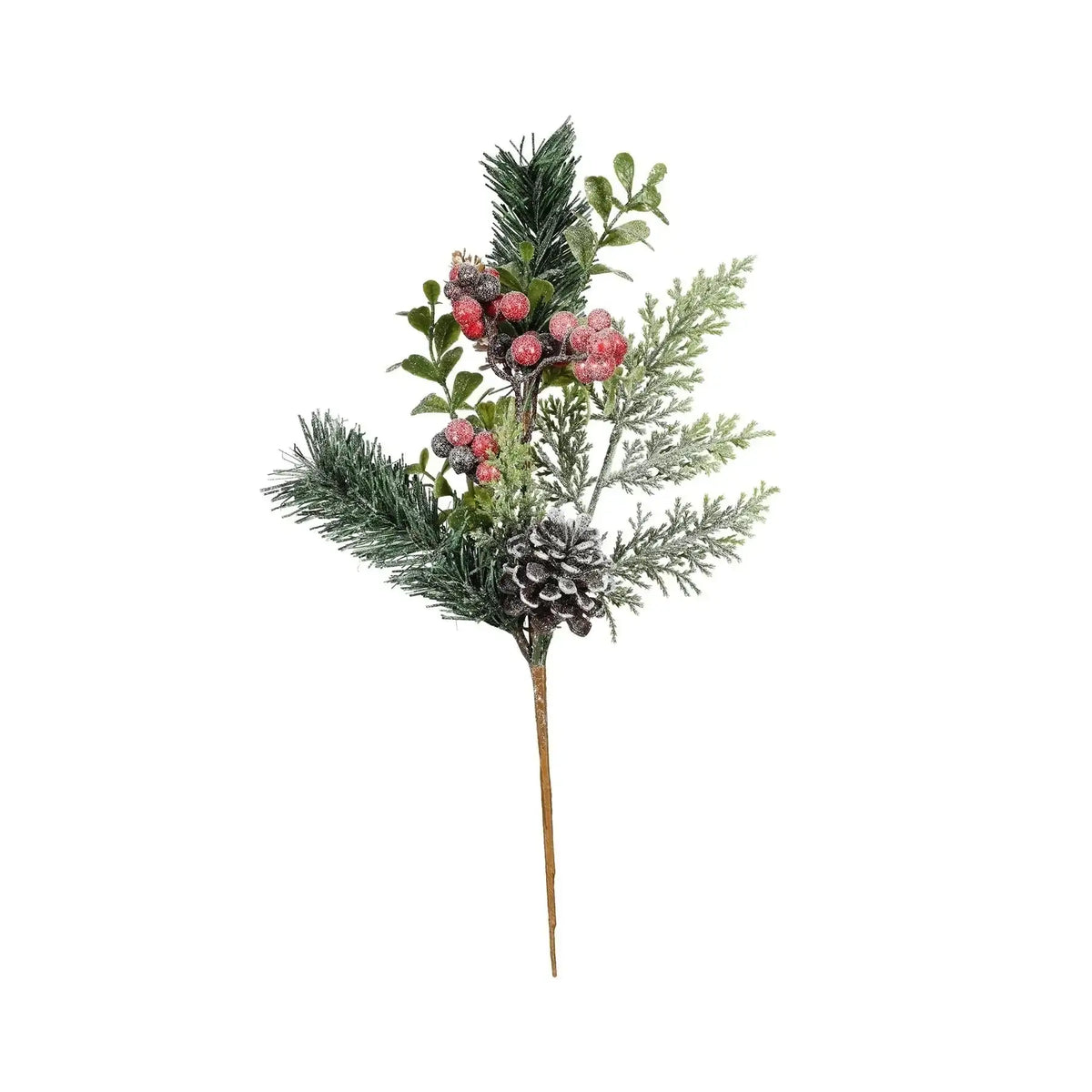 Foliage  Red Berry and Cone Pick (H38cm)