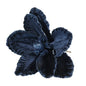 Glittery navy blue velvet flower for home décor, gifts, and celebrations