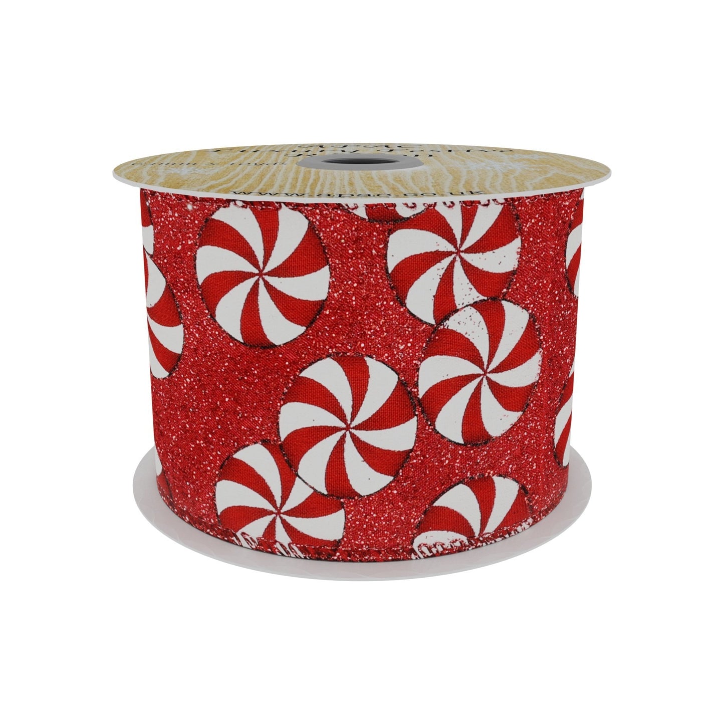 Red Colour Ribbon with Candy Circle Print