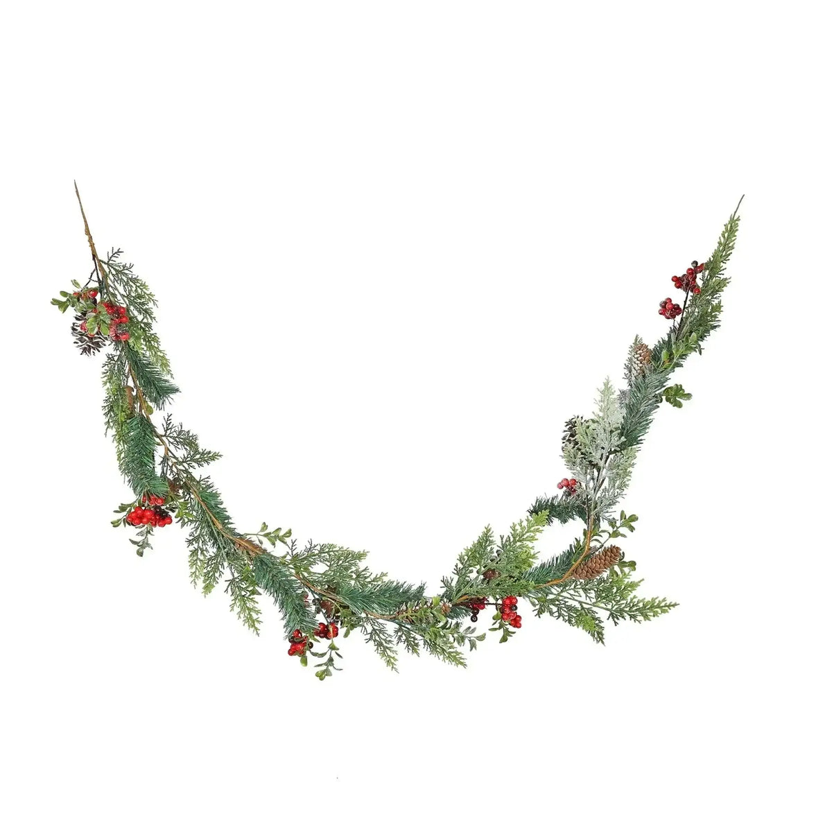 Bristow Direct foliage garland with red berries and pine cones