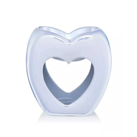 Ava May Heart Shaped Burner - Pearlised White