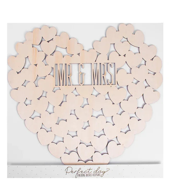 Wooden Keepsake Heart Guest Book