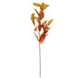 Artificial autumn leaf stem with orange and yellow foliage for seasonal home décor