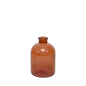 Amber glass decorative vase for home décor displayed on a white background