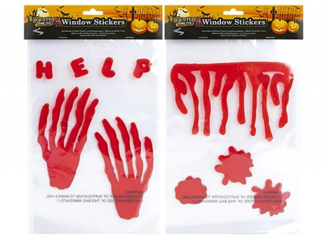Assorted Blood Design Gel Window Stickers