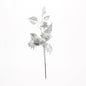 Silver Glittered Holly Spray (38cm)
