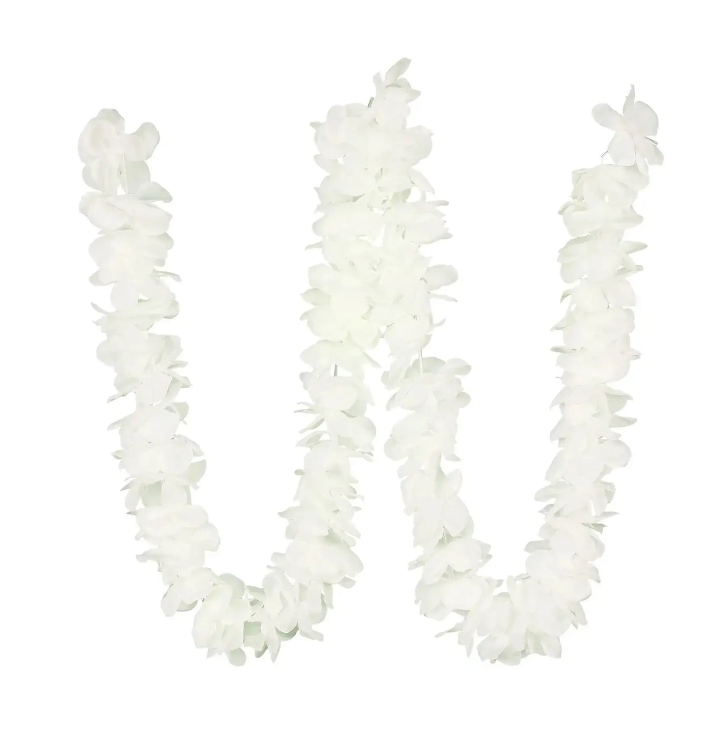White flower leis for wedding, party, or tropical celebration decor