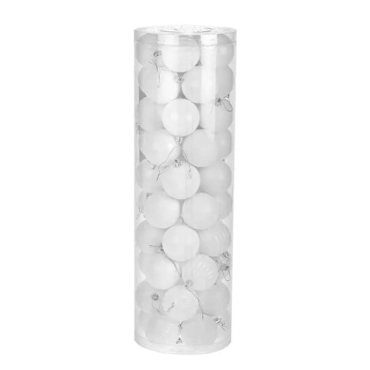 White Bauble Tube (6cm) (50 pieces)