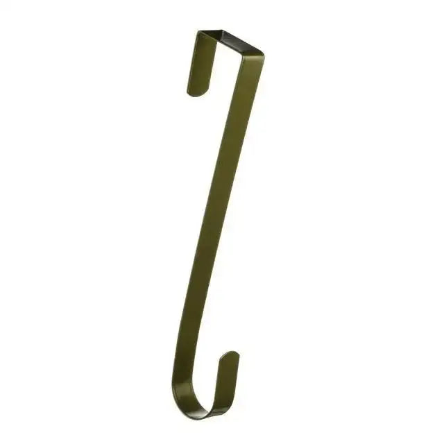 Olive green over-the-door hook for home organization and storage