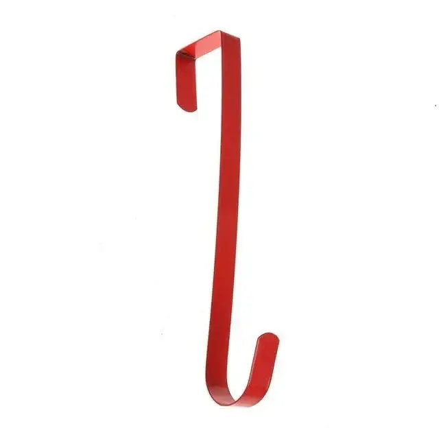 Red metal over-the-door hook for home décor and gift organization