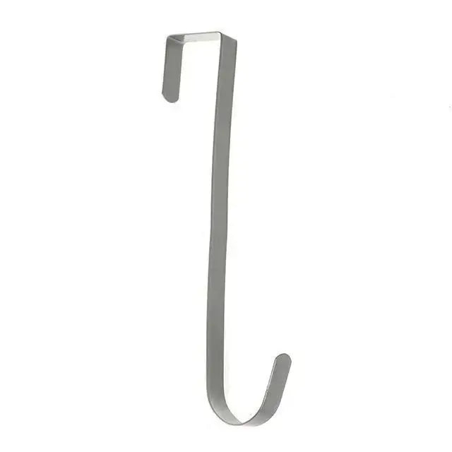 Silver over-the-door hook for home organization and storage