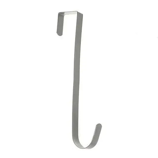 Silver over-the-door hook for home organization and storage