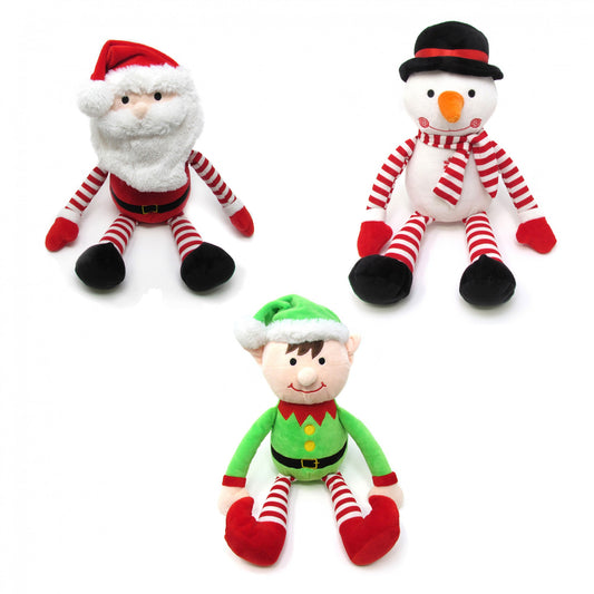 10 inch Christmas Sitting Plush Toys (assorted design) - Bristow Direct 