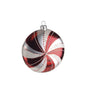 Red and White Glass Ornament (8cm)