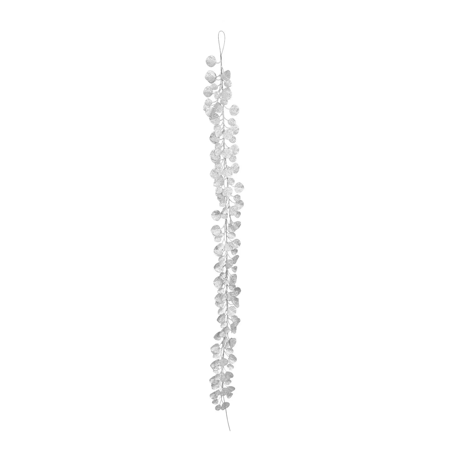 Silver Glitter Eucalyptus Garland (180cm)