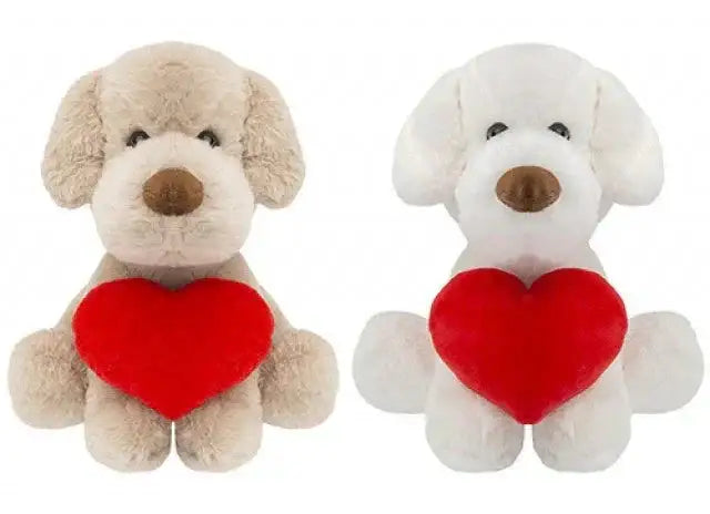 Assorted Puppy with Love Heart Plush (26cm)