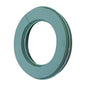Teal oval wall mirror with layered frame for modern home décor and gifting