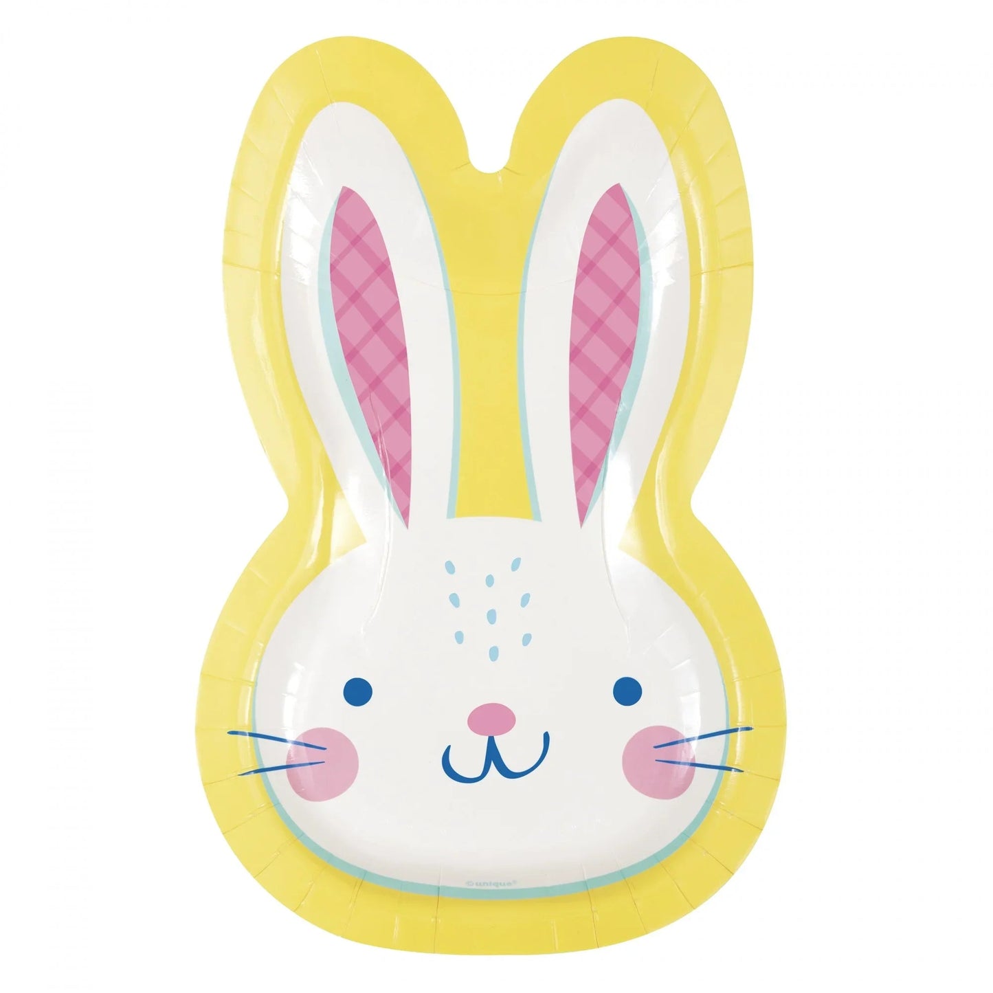 Eggcellent Easter Bunny Shaped Plate (Pack of 8)