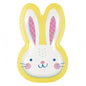 Eggcellent Easter Bunny Shaped Plate (Pack of 8)