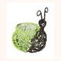 Green / Brown Wire Snail Planter