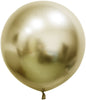 Gold Chrome Jumbo Latex Balloon - 24 inch (Pk 3)
