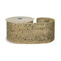 Gold Glitter Wired Ribbon (63mm x 10y)