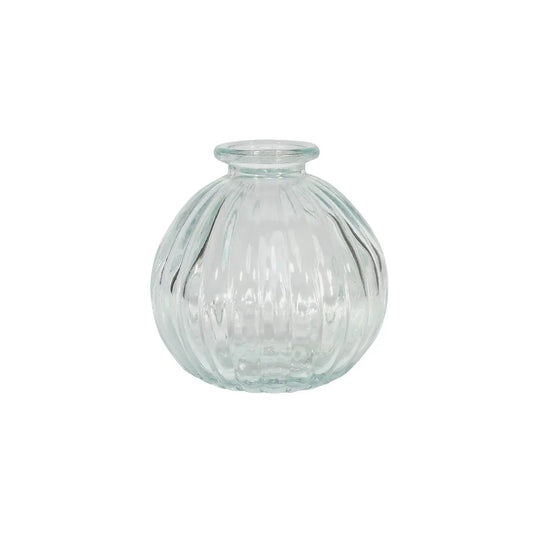Helena Ribbed Glass Bottle (8cm x 8.5cm)