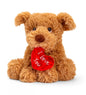 Fluffy brown teddy bear holding red 'I Love You' heart, perfect for Valentine's Day gifts and romantic occasions.
