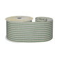 Natural and Green Striped Fabric Ribbon