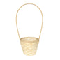 Woven bamboo basket with handle, perfect for gifts or home décor