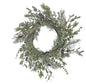 Frosted Pine and Mistletoe Wreath