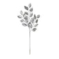 Silver Metallic Birch Leaf Spray