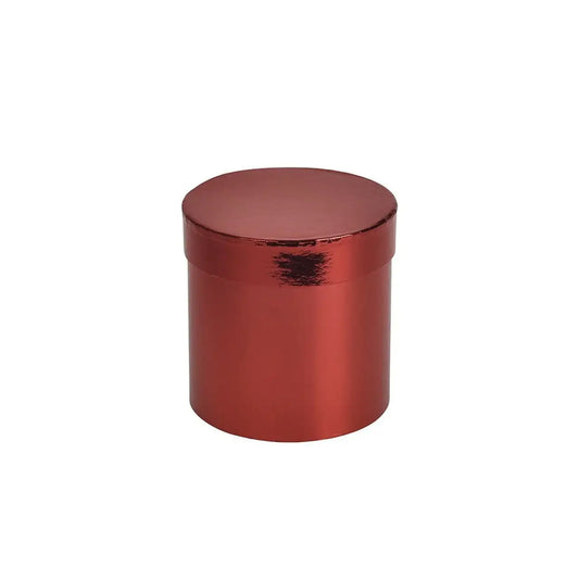 Metallic Red Small Hat Box (W13cm x D14cm)