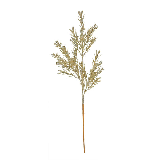 Gold Glitter Ruscus Spray