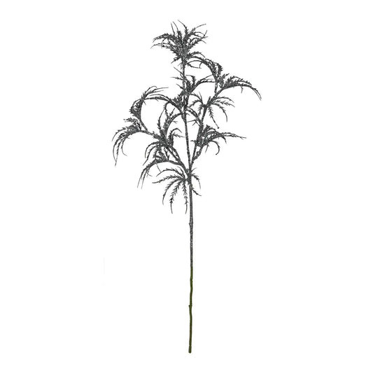 Pewter Glitter Aralia Leaf Stem