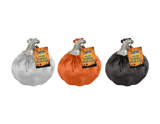 Velvet Pumpkin Decoration 8.5cm