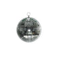 Shiny silver disco ball with reflective mirror tiles, perfect for party decor and home celebrations