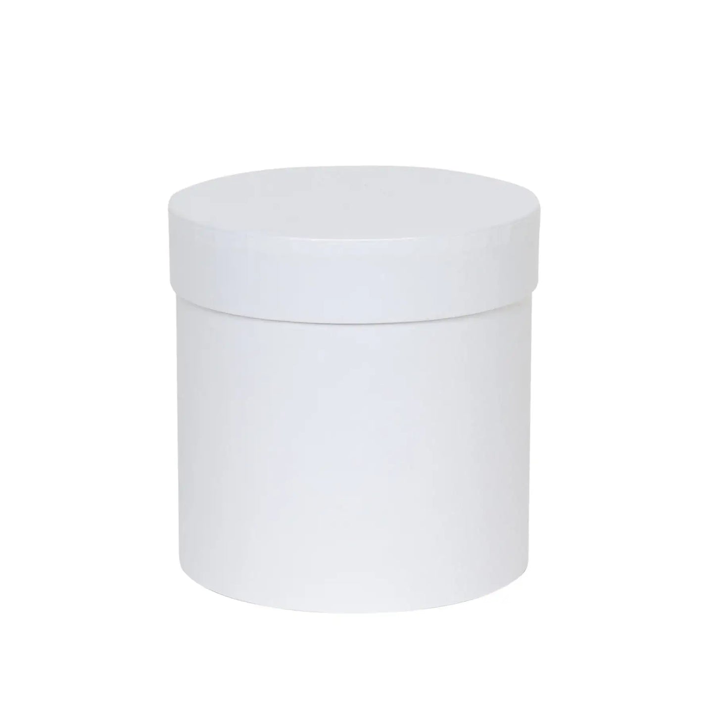 White round gift box with lid, perfect for home décor and special occasion presents