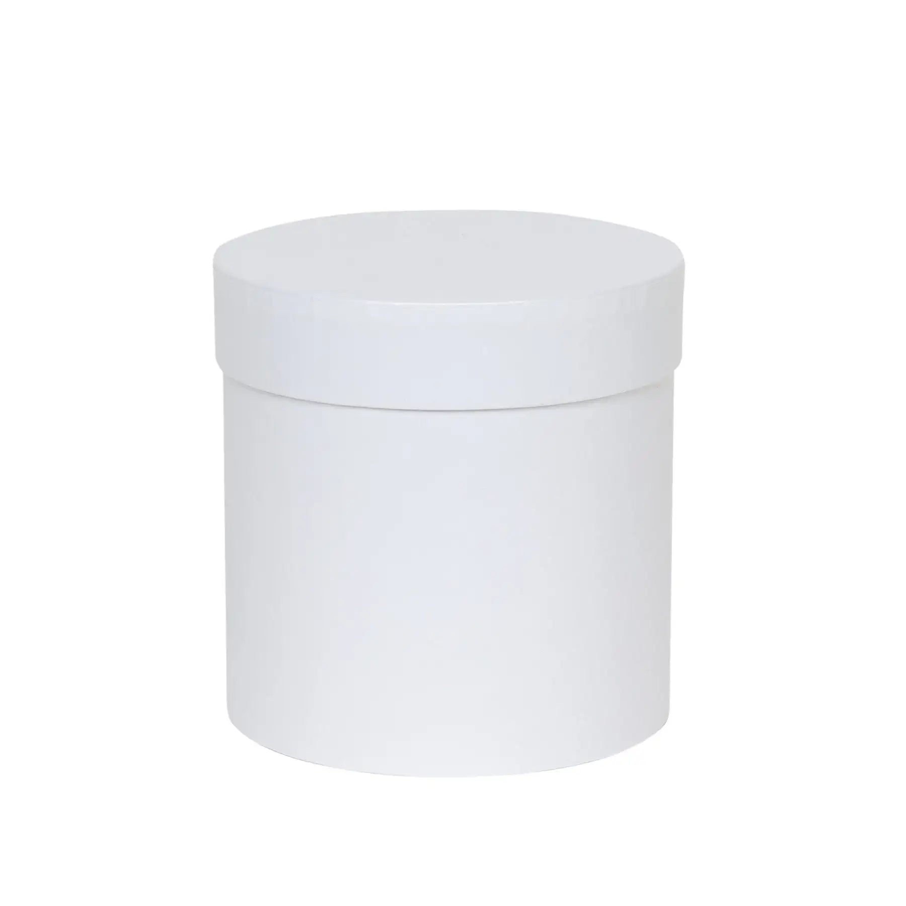 White round gift box with lid, perfect for home décor and special occasion presents