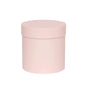 Soft pink round gift box with lid, perfect for birthdays and celebrations