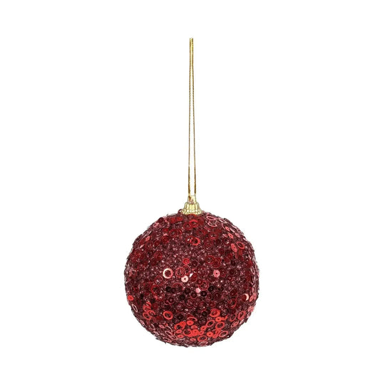 Glitter Burgundy Bauble (8cm)
