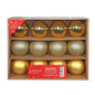 Gold Bauble on Wire - Matt/Shiny/Glitter (Pack of 12)