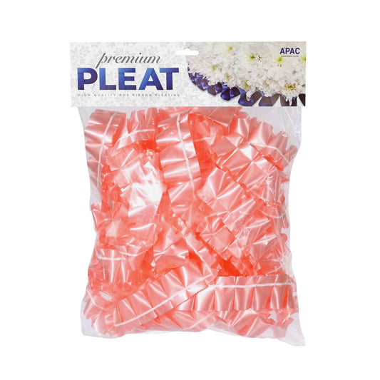 Discover the Premium Soft Pink Pleat Ribbon (50mm x 10m)  at Bristow Direct