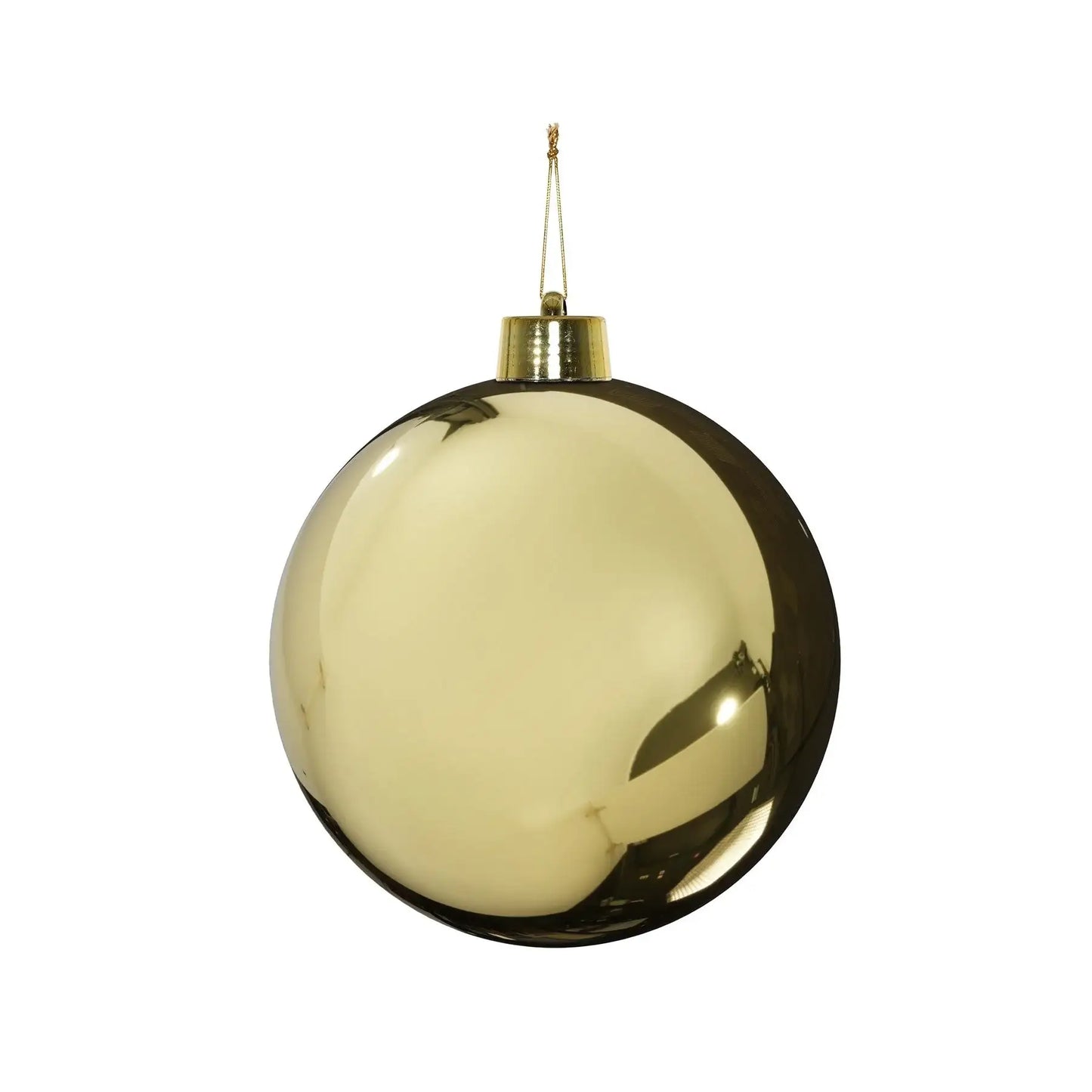 Shiny gold Christmas ornament for holiday tree decor and festive home styling