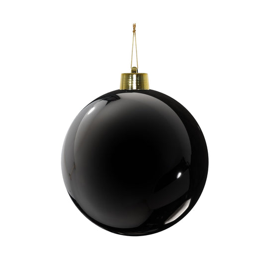 Discover the Black Shiny Shatterproof Bauble (20cm) at Bristow Direct