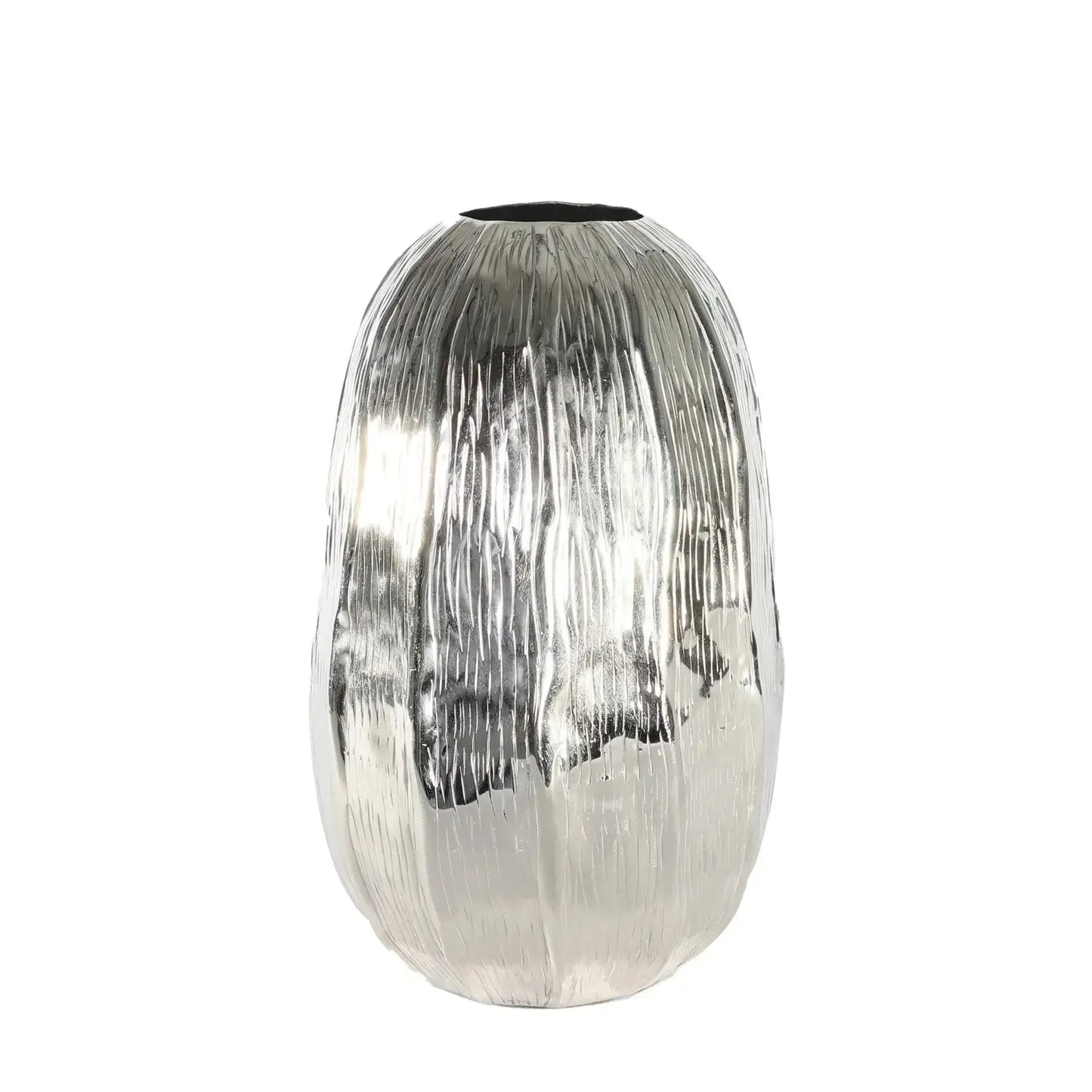 Silver Eros Egg Vase (H34 x Dia22cm)