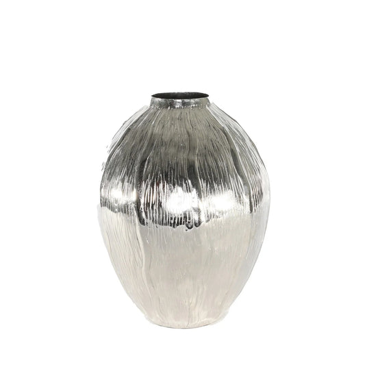 Silver Eros Seed Metal Vase (29.5cm H)
