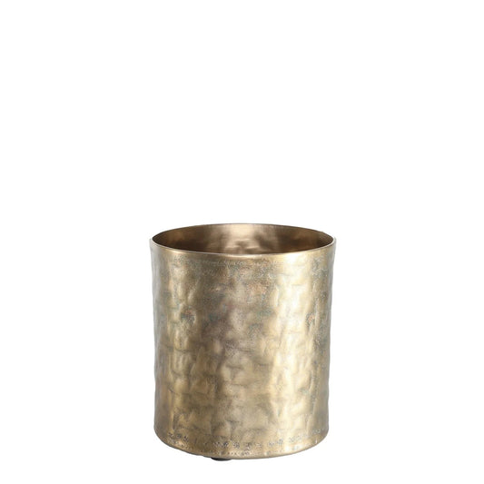 Apollo Cylinder Antique Gold Pot (17cm)
