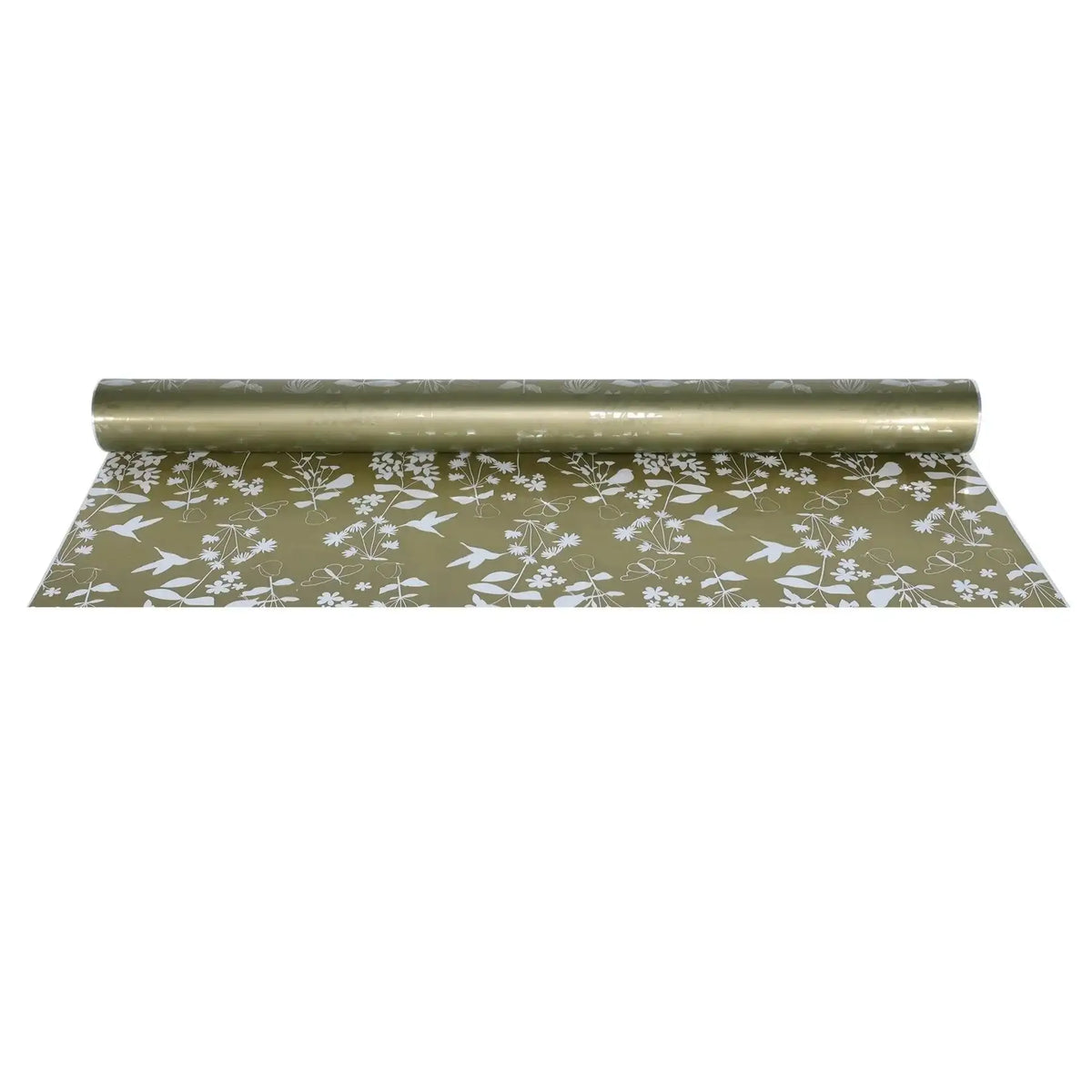 A roll of gold-colored craft foil with a floral pattern, 60cm in length.