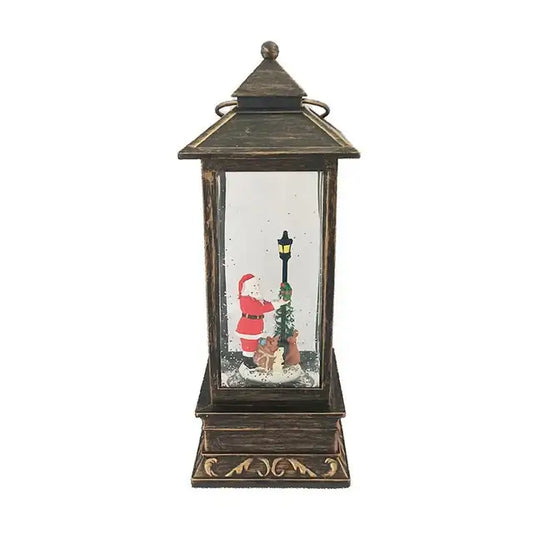 Lantern with Metallic Finish and Glitter